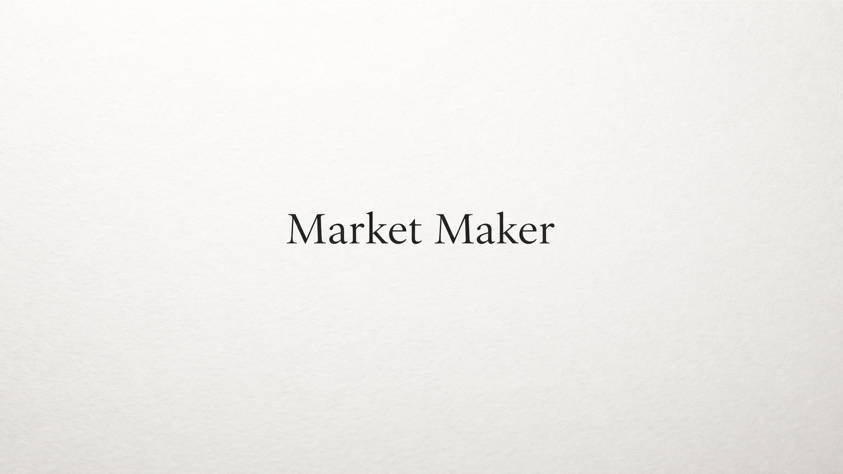 market maker